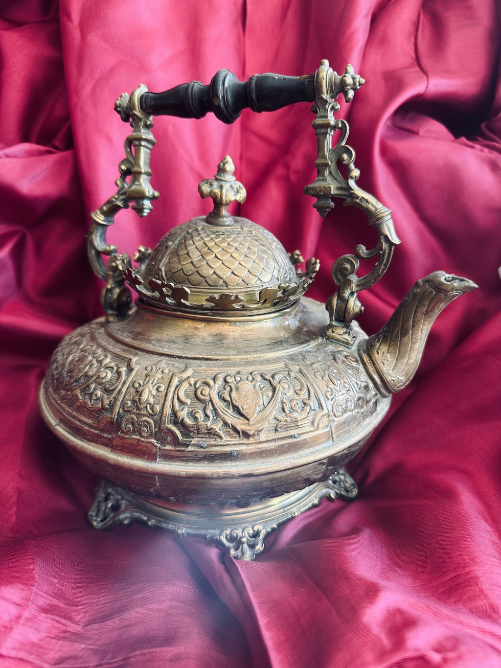 OBJET RARE ! Théière en laiton, manufacture parisienne // Fin XIXème siècle