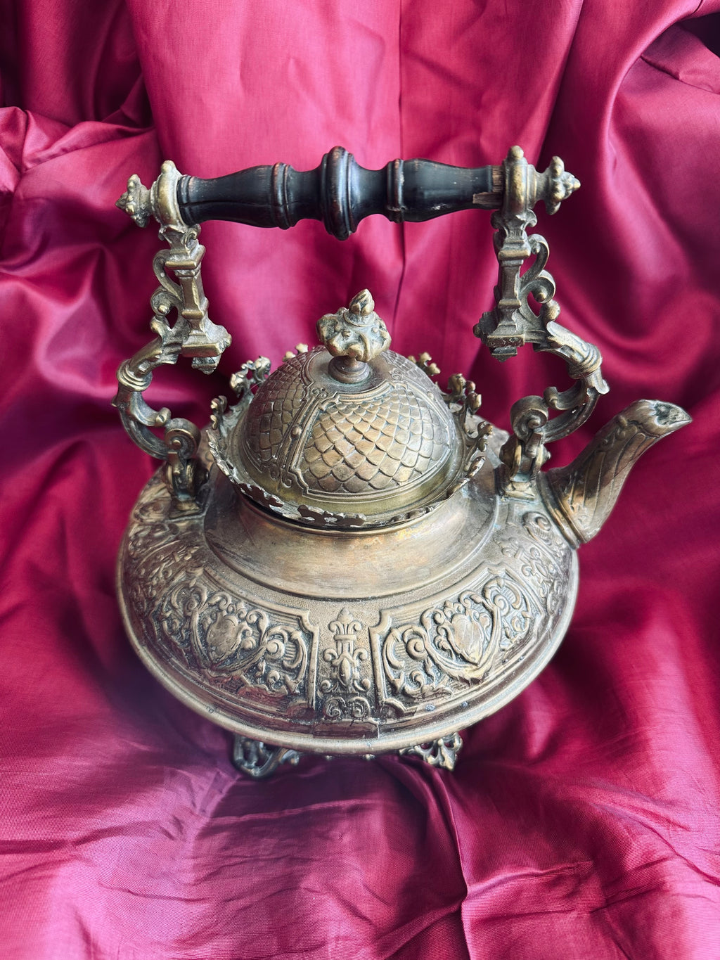 OBJET RARE ! Théière en laiton, manufacture parisienne // Fin XIXème siècle