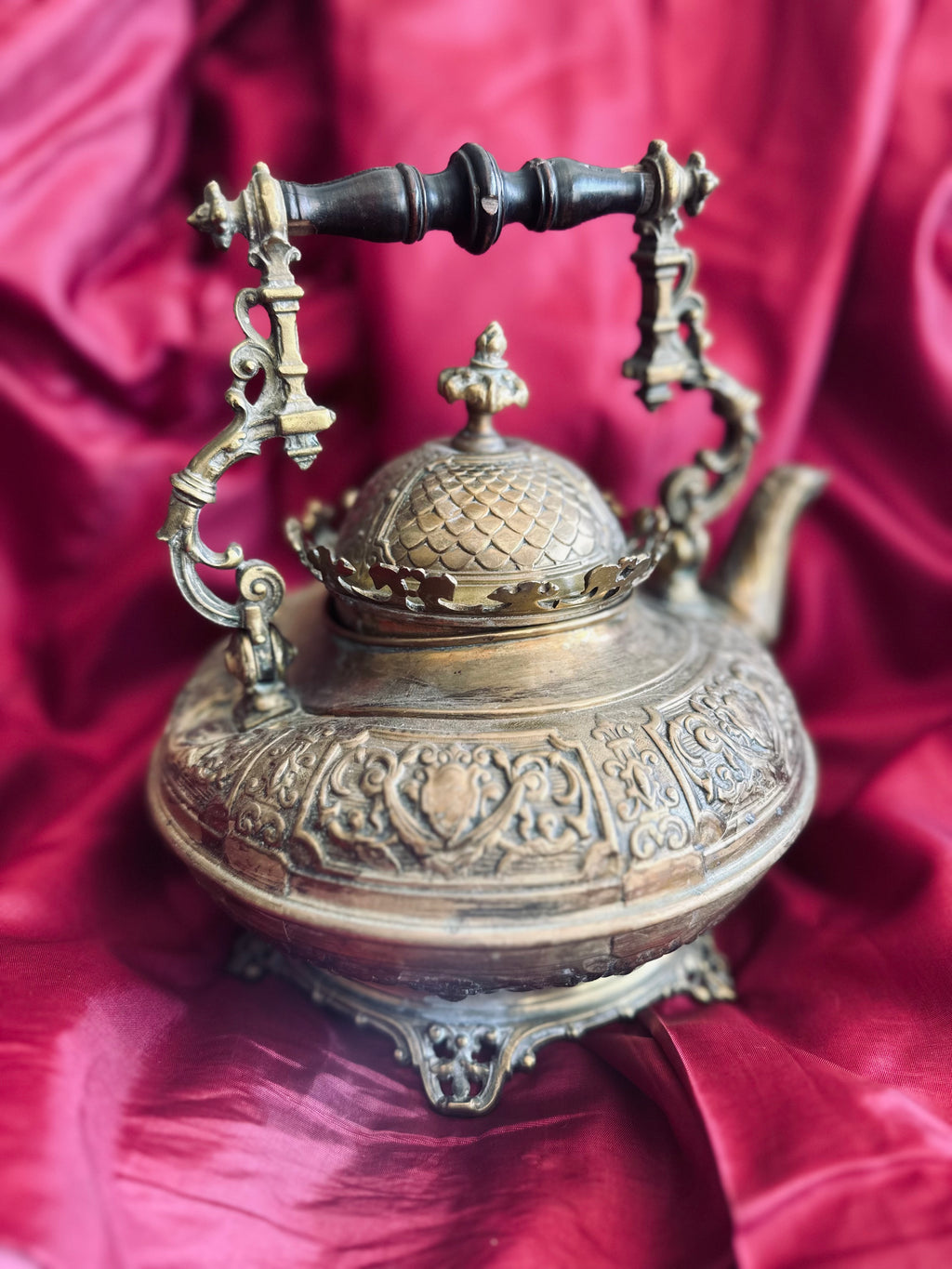 OBJET RARE ! Théière en laiton, manufacture parisienne // Fin XIXème siècle