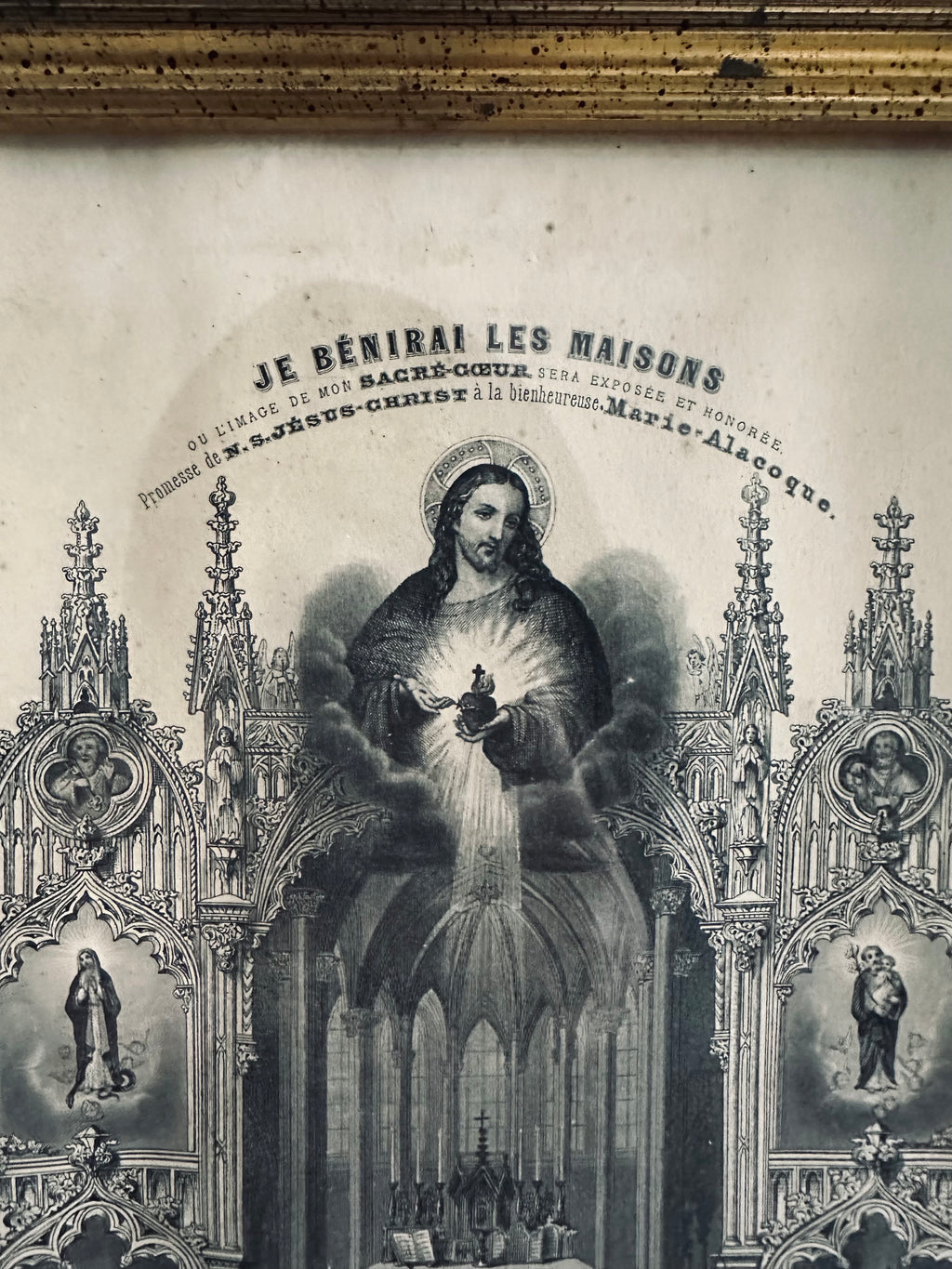 Lithographie première communion datée de 1885