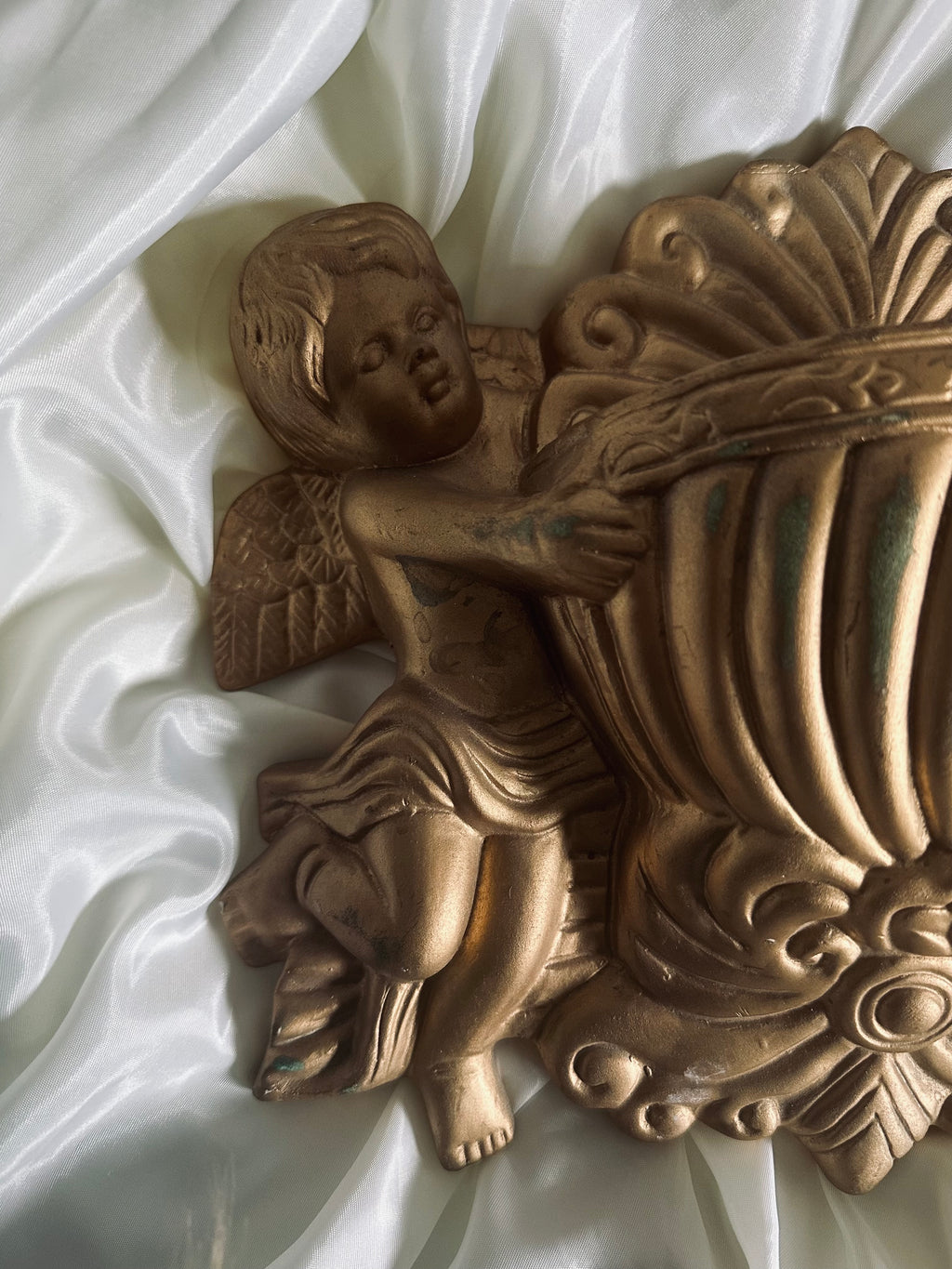Belle jardinière anges en résine // Années 70