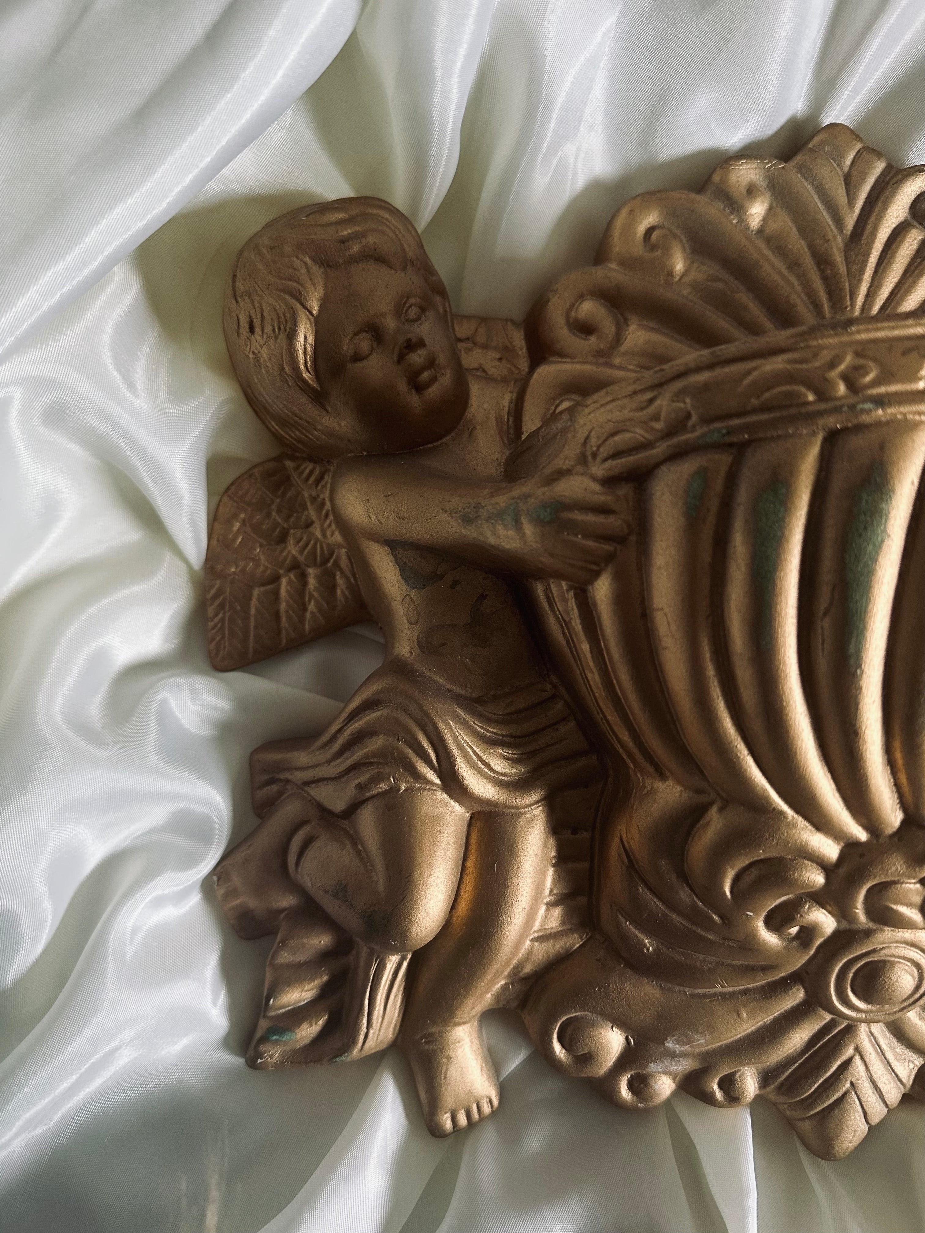Belle jardinière anges en résine // Années 70