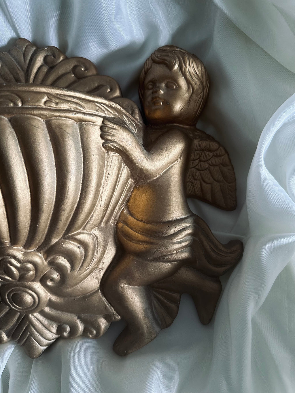 Belle jardinière anges en résine // Années 70