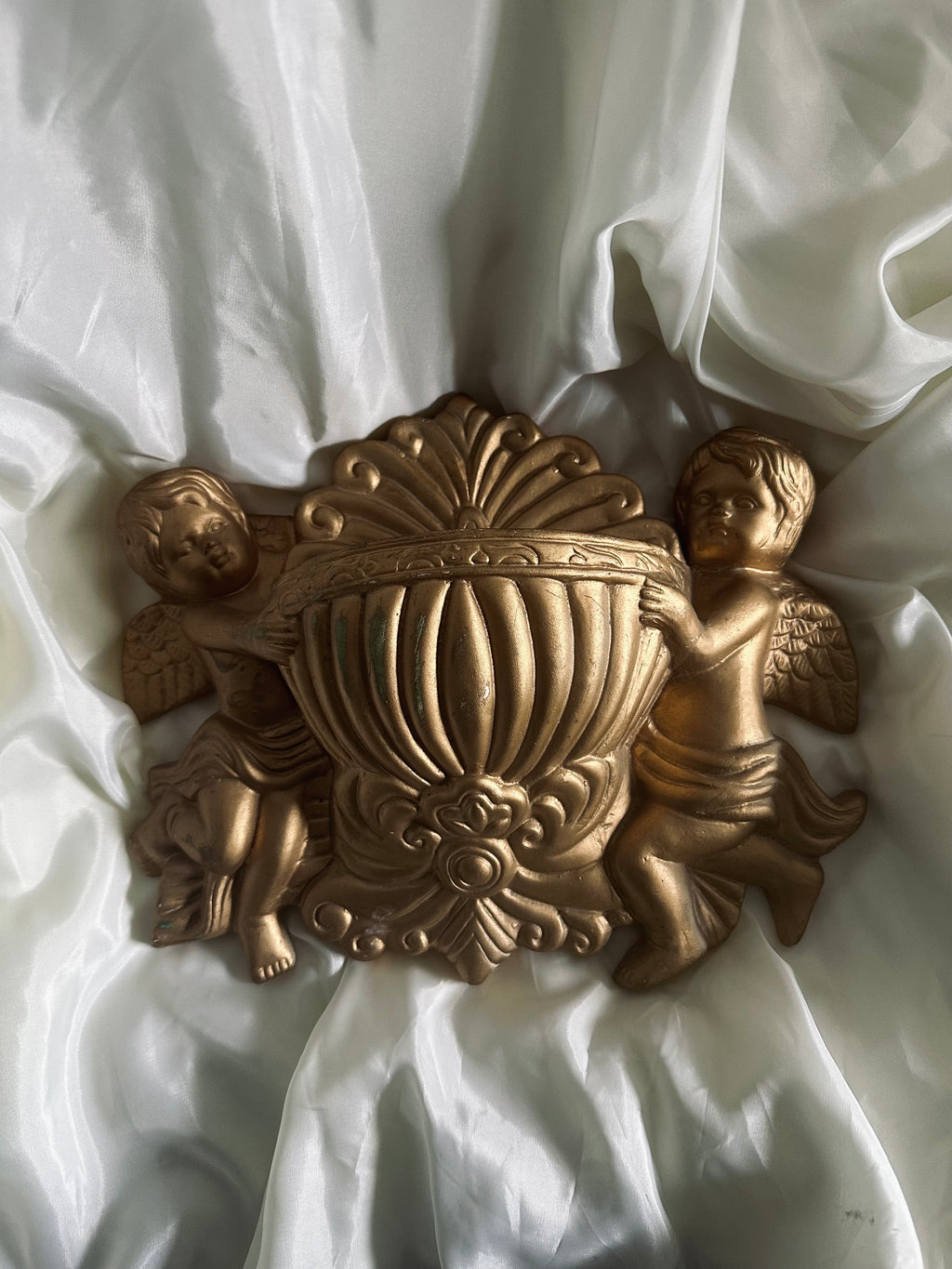 Belle jardinière anges en résine // Années 70