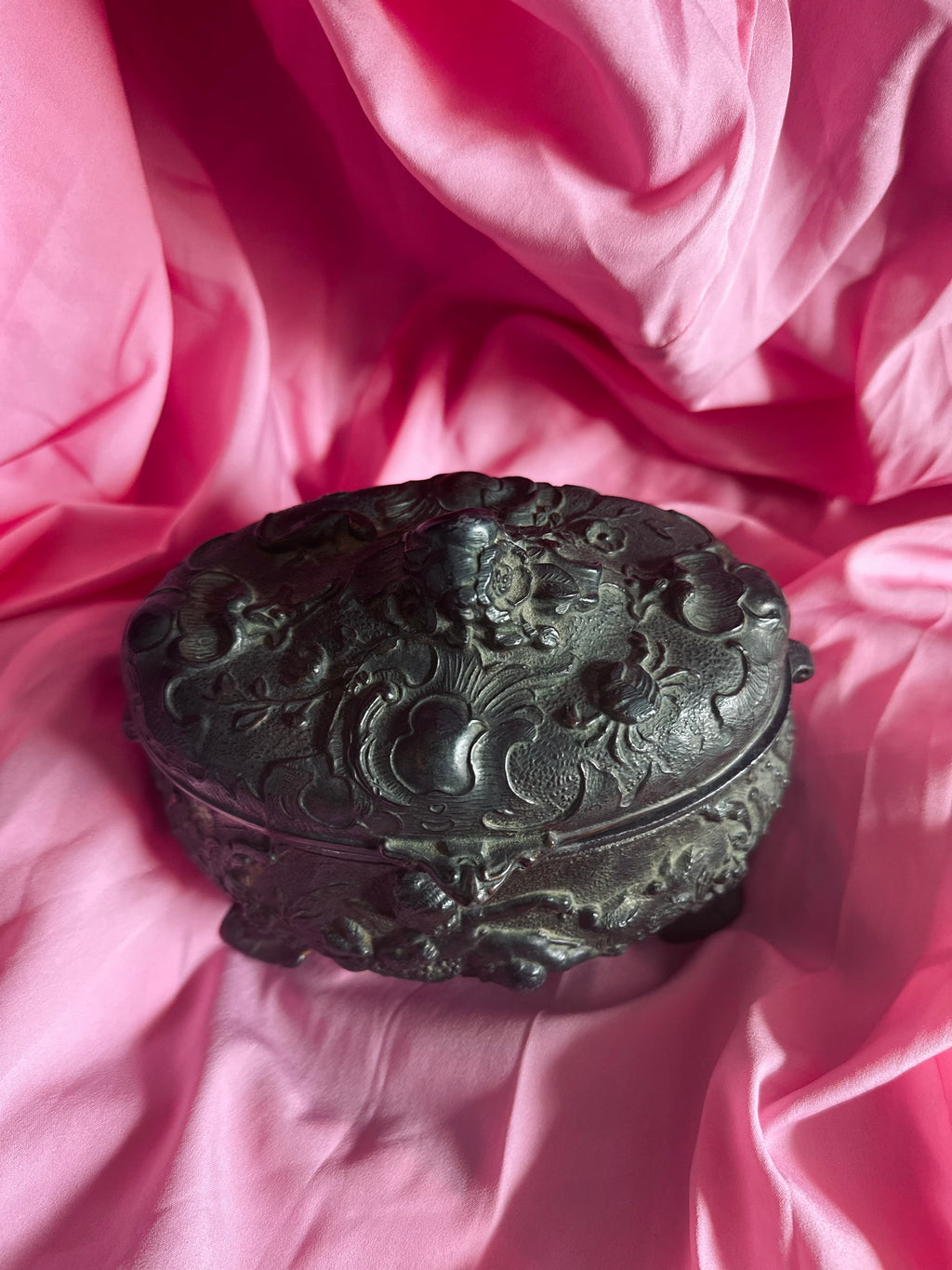 Boîte à bijoux en régule de style Rococo // Fin XIXème - début XXème siècle