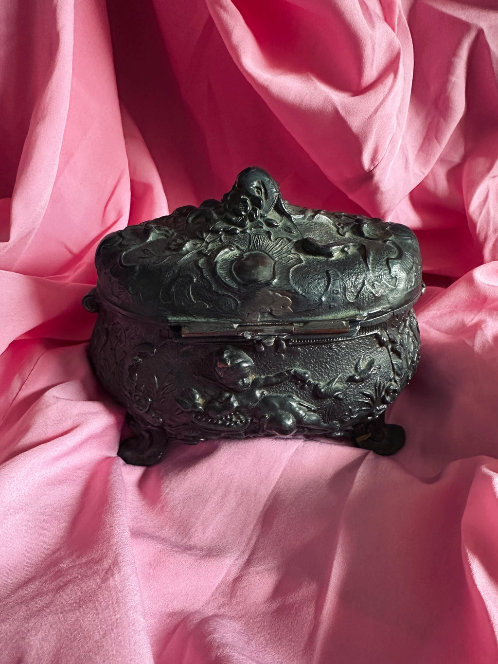 Boîte à bijoux en régule de style Rococo // Fin XIXème - début XXème siècle
